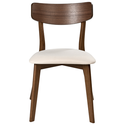 Heritage Home Armless Dining Chairs Set of 2 Dark Brown Rubberwood