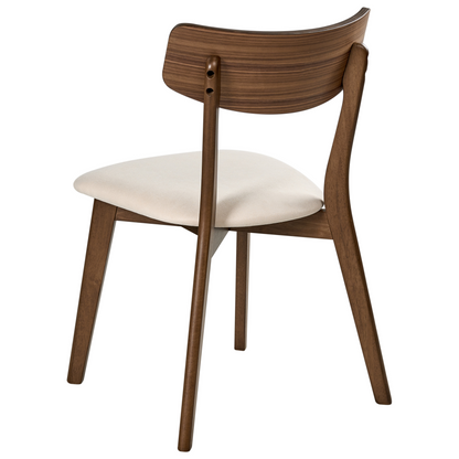 Heritage Home Armless Dining Chairs Set of 2 Dark Brown Rubberwood