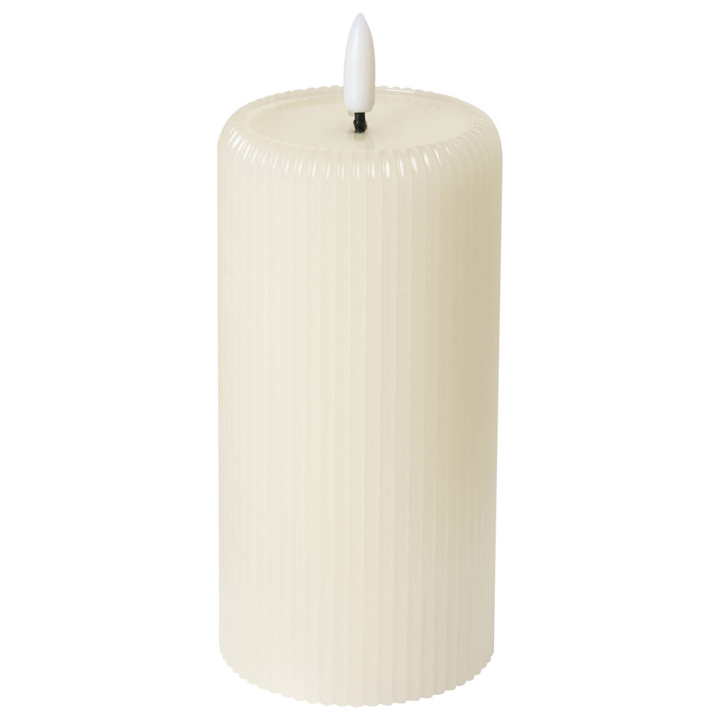 6 Pack LED Candles Off White Paraffin Plastic Glow