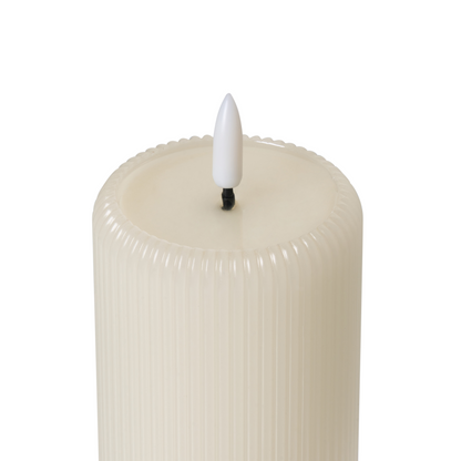 6 Pack LED Candles Off White Paraffin Plastic Glow