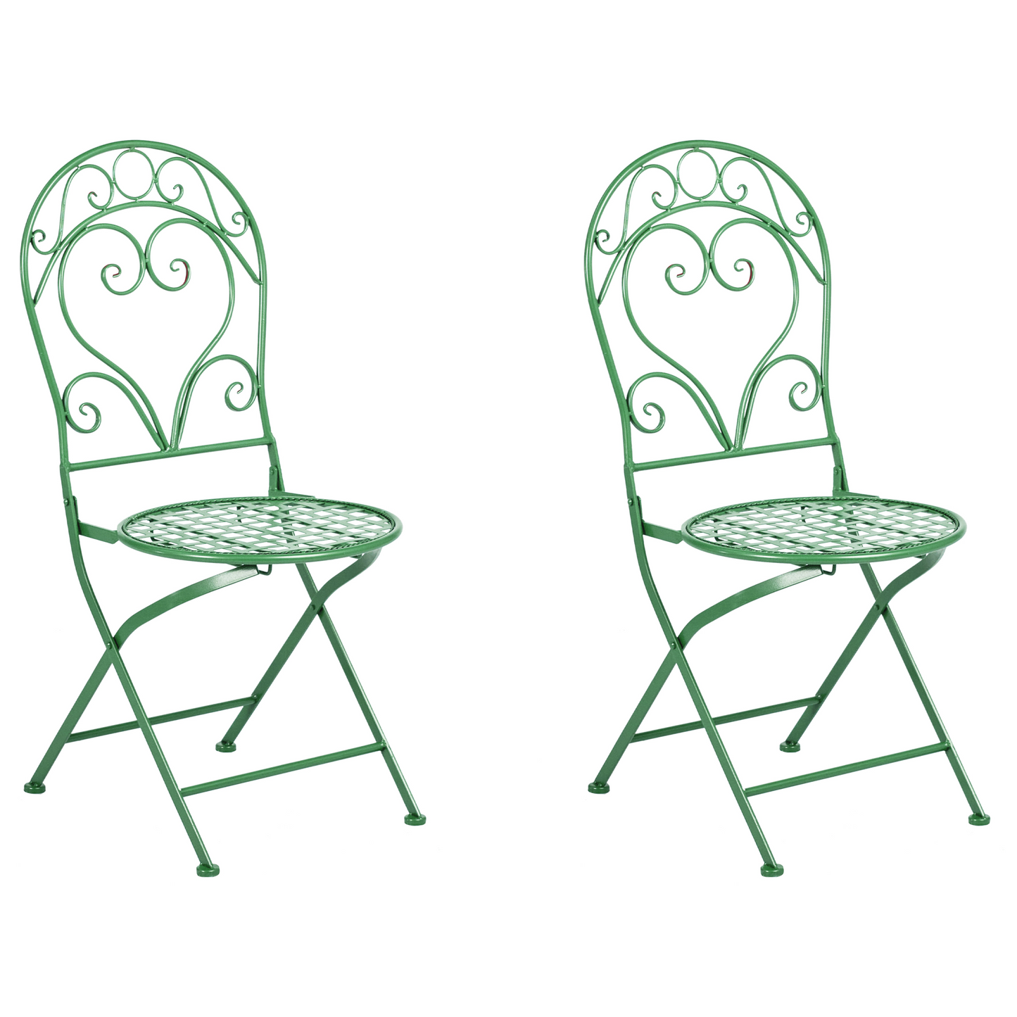 Verdant Living Garden Bistro Set Green Powder Coated 3pc