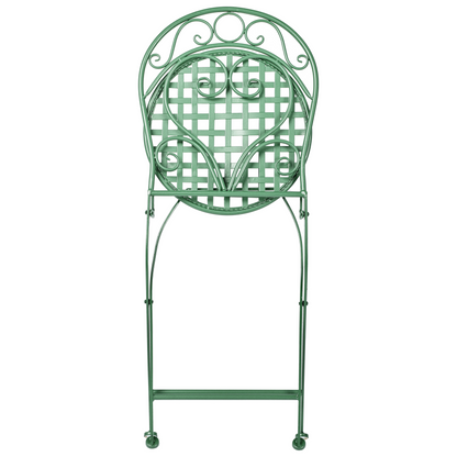 Verdant Living Garden Bistro Set Green Powder Coated 3pc