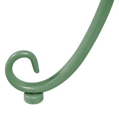 Garden Side Table Green Metal Round 40cm Outdoor Vintage