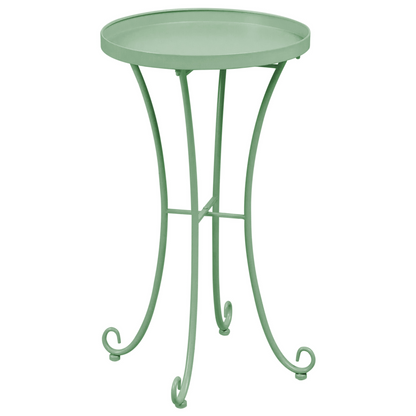 Heritage Outdoor Green Metal Bench Set 2-Seater With Table Vintage