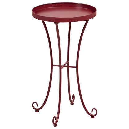 Burgundy Outdoor Two Seater Bench Set With Table Vintage