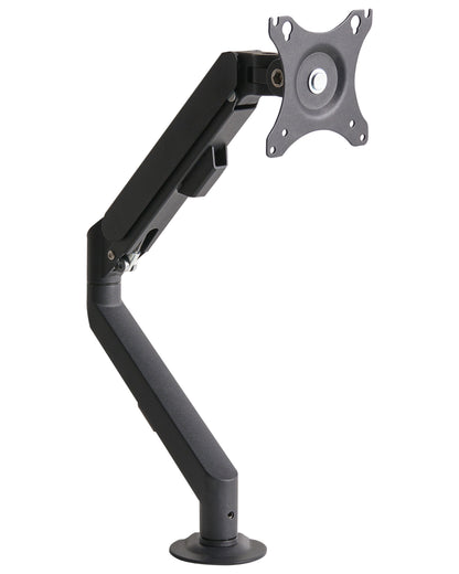 Clap On Single Monitor Arm Aluminum Desk Mount Black