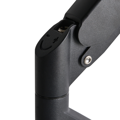 Clap On Single Monitor Arm Aluminum Desk Mount Black