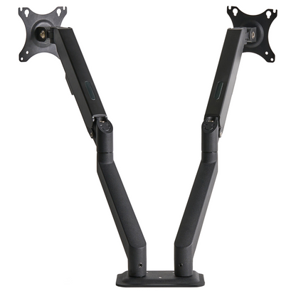Dual Monitor Arm Aluminium Desk Clamp Rotatable Black