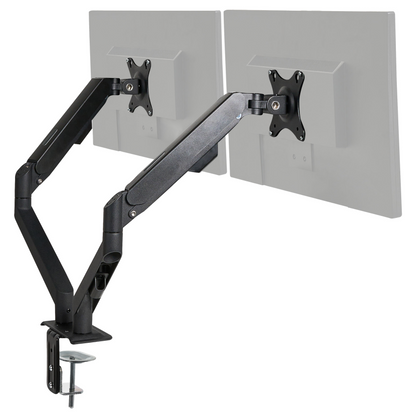 Dual Monitor Arm Aluminium Desk Clamp Rotatable Black
