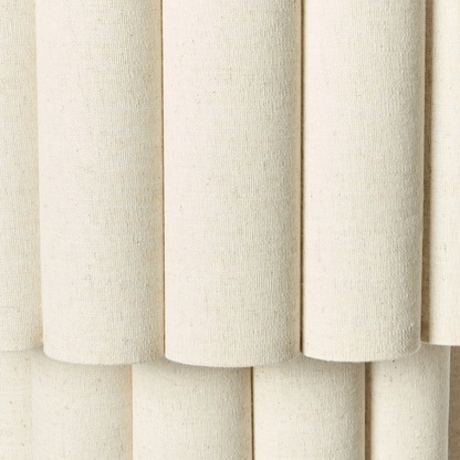 Pendant Lamp Beige Double-Layer Shade Matte Black Base