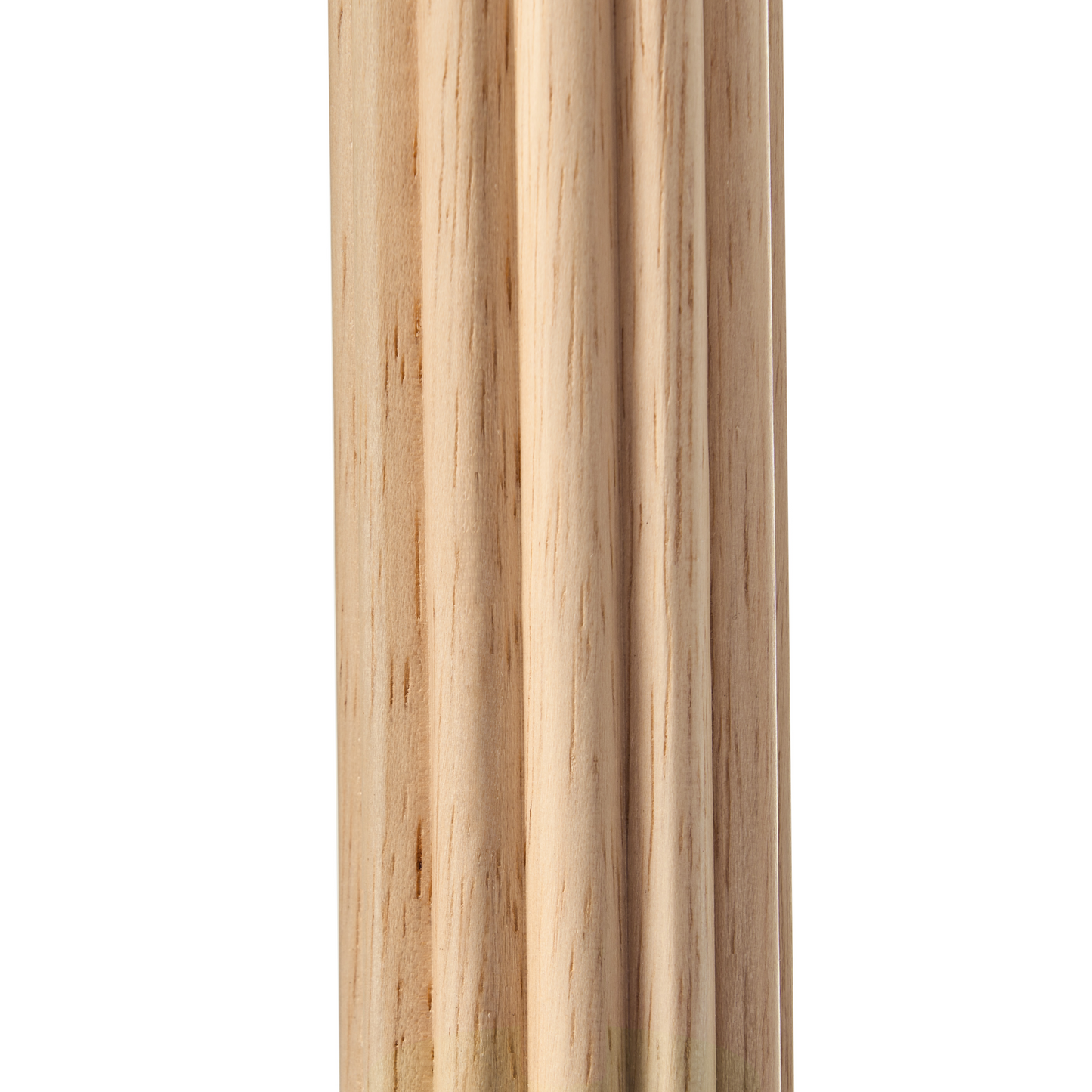 Table Lamp Beige Linen Shade Rubberwood Modern Scandinavian Living Room