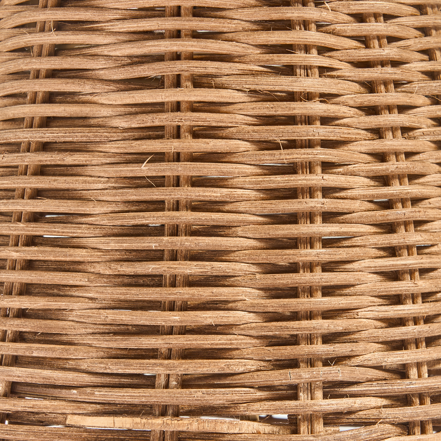 Table Lamp Brown Rattan Shade Wicker Base Cage Light