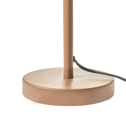 Table Lamp Brown Paper Rope Shade Matte Iron Base