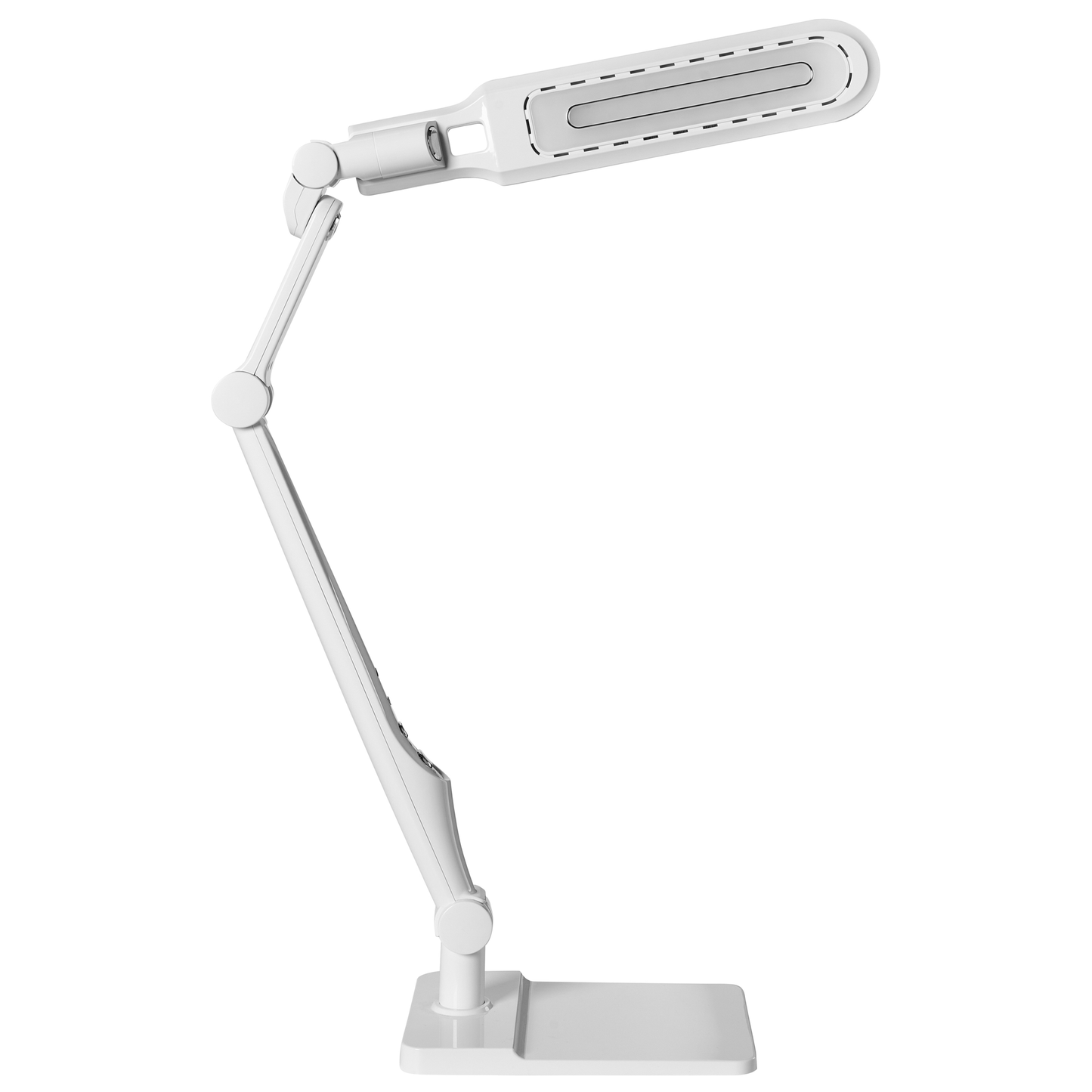 Desk Lamp White With Rotating Arm Stepless Dimmer