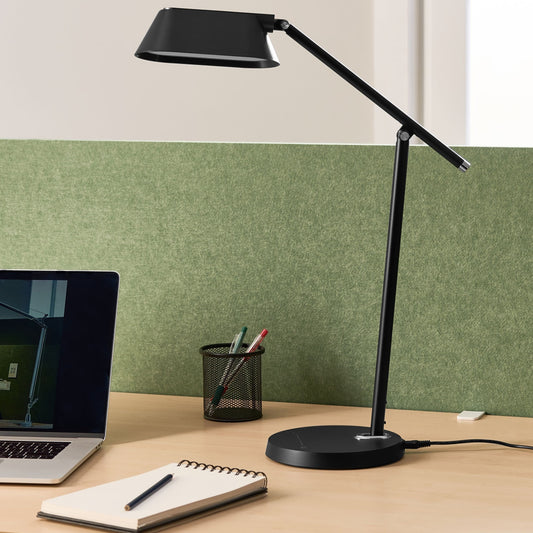 Desk Lamp Black With Adjustable Arm Stepless Dimmer Timer