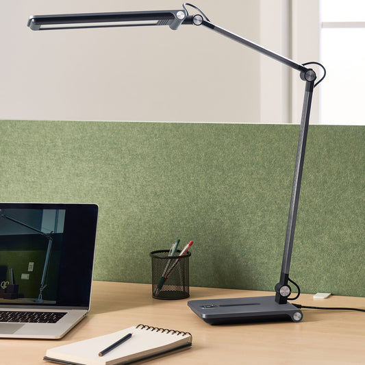 Office Desk Lamp Grey With 5 Step Dimmer And Timer