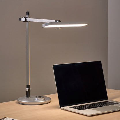 LED Desk Lamp Silver Rotatable Arm Stepless Dimmer CCT Modes