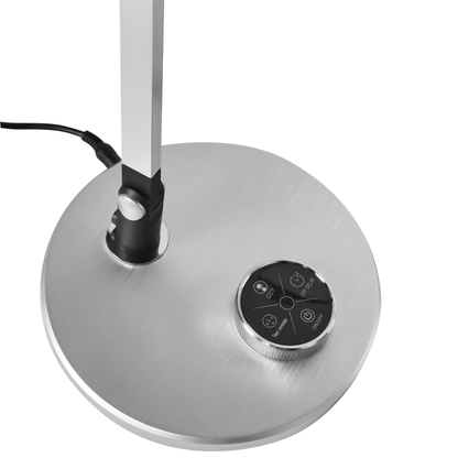 LED Desk Lamp Silver Rotatable Arm Stepless Dimmer CCT Modes