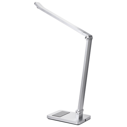 LED Desk Lamp Silver Stepless Dimmer and Motion Sensor