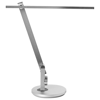 Office Desk Lamp Silver Adjustable Arm Reading Light With 10 Step Dimmer Timer