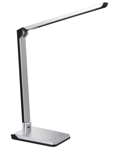 LED Desk Lamp Silver Photocell Auto Brightness Dimmer Color Temperature Control