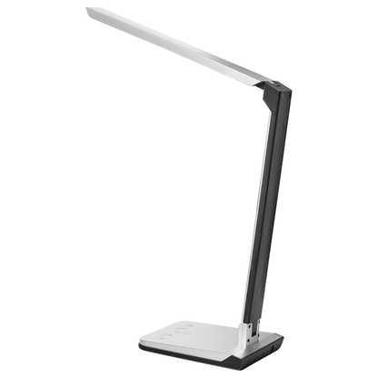 LED Desk Lamp Silver Photocell Auto Brightness Dimmer Color Temperature Control
