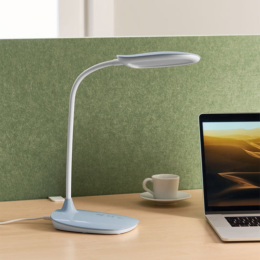Blue Office Desk Lamp Adjustable Arm Stepless Dimmer CCT
