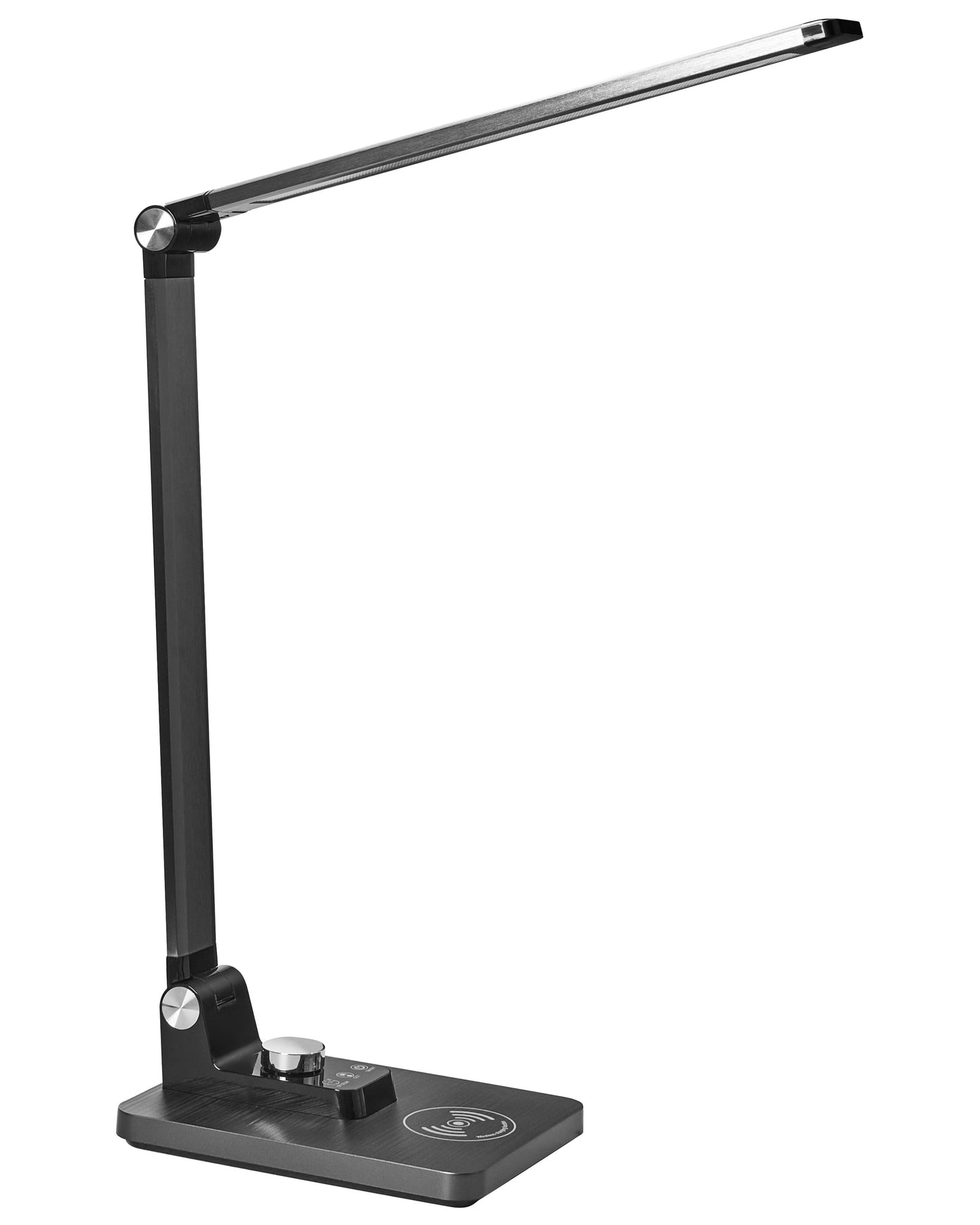 Desk Lamp Black Aluminium Wireless Charger Stepless Dimmer