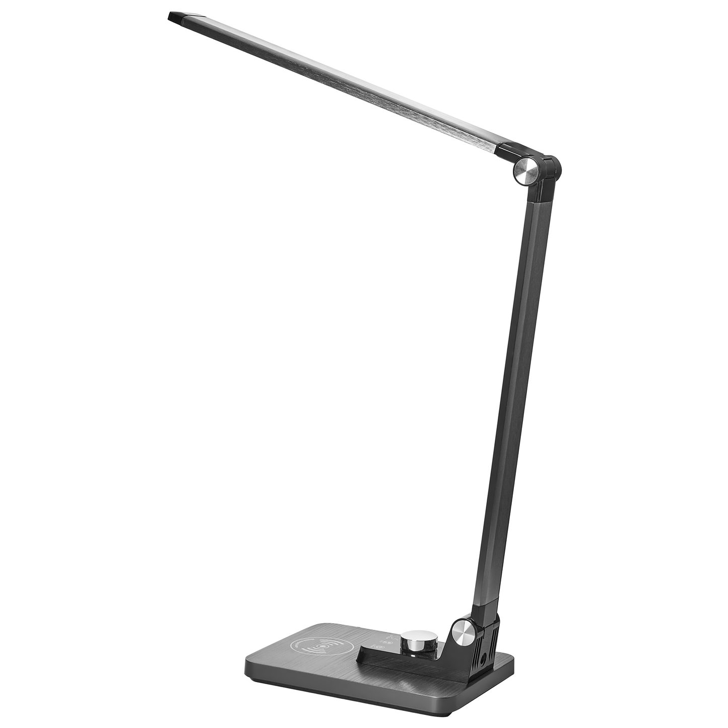 Desk Lamp Black Aluminium Wireless Charger Stepless Dimmer