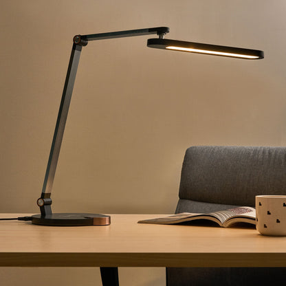 Desk Lamp Black Wireless Charger 3 Temp Modes Stepless Dimmer