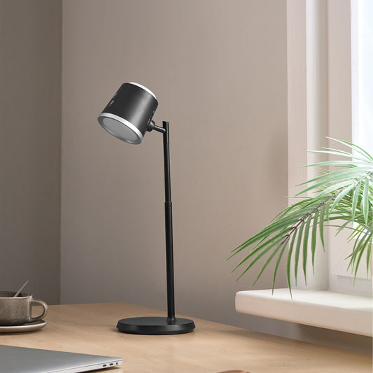 2-In-1 Desk Wall Lamp Black With Detachable Arm Stepless Dimmer