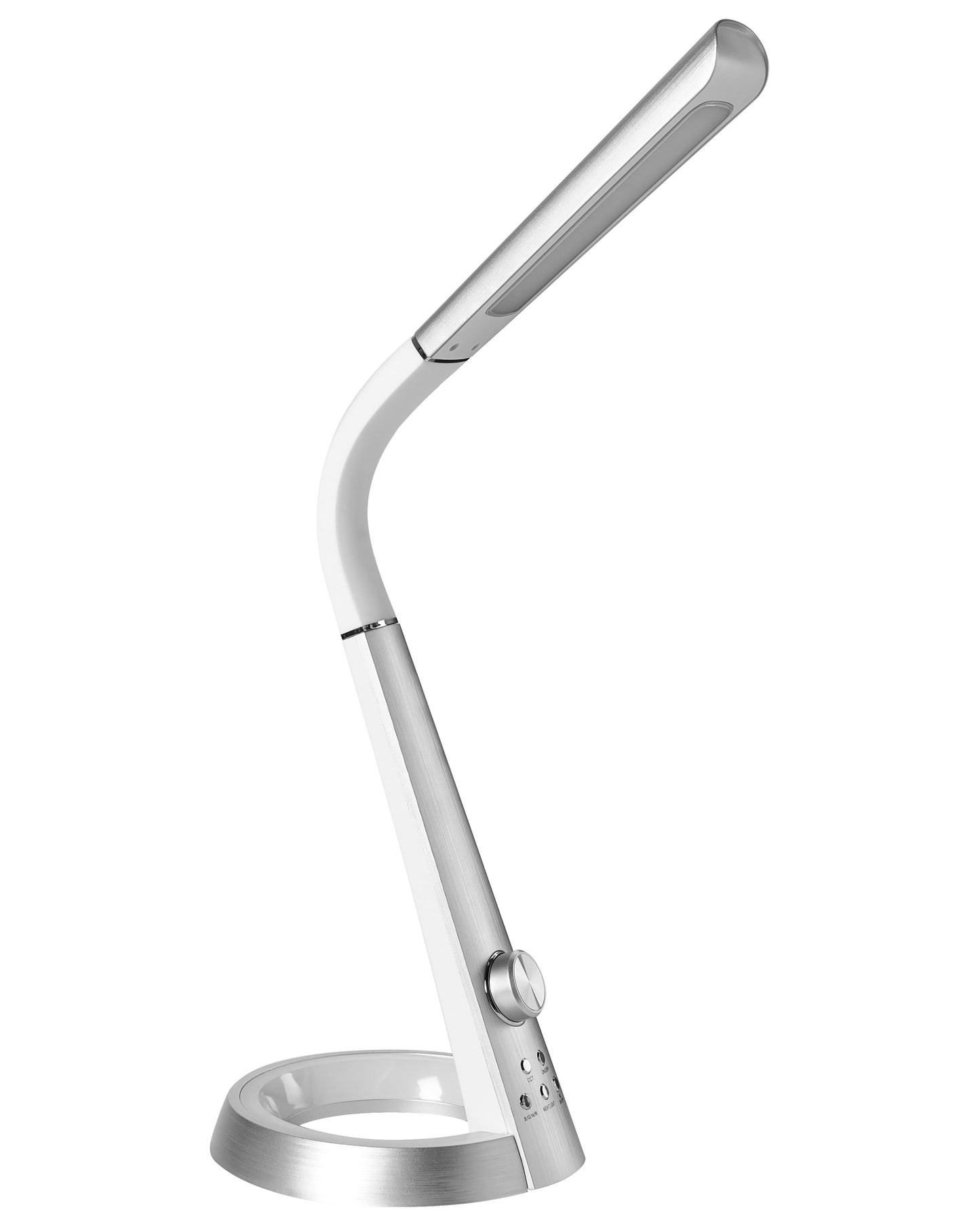 Desk Lamp Silver 3 CCT Modes Dimmer USB Port Adjustable Shade