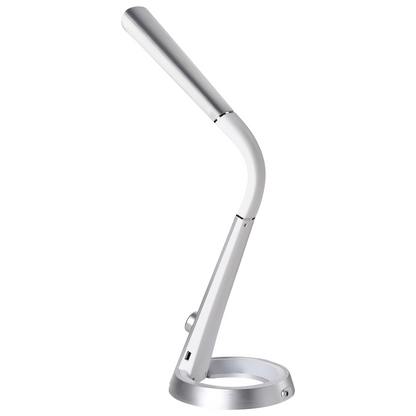 Desk Lamp Silver 3 CCT Modes Dimmer USB Port Adjustable Shade