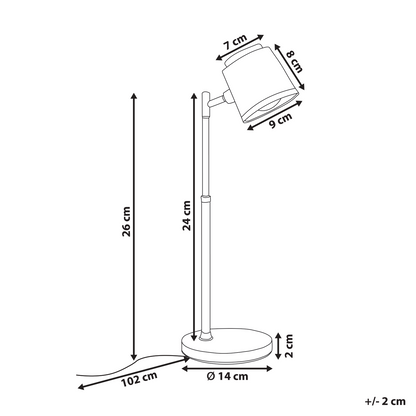 2-In-1 Desk Wall Lamp Detachable Arm Stepless Dimmer CCT