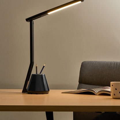 LED Desk Lamp Black With 3 CCT Modes Dimmer Pen Holder