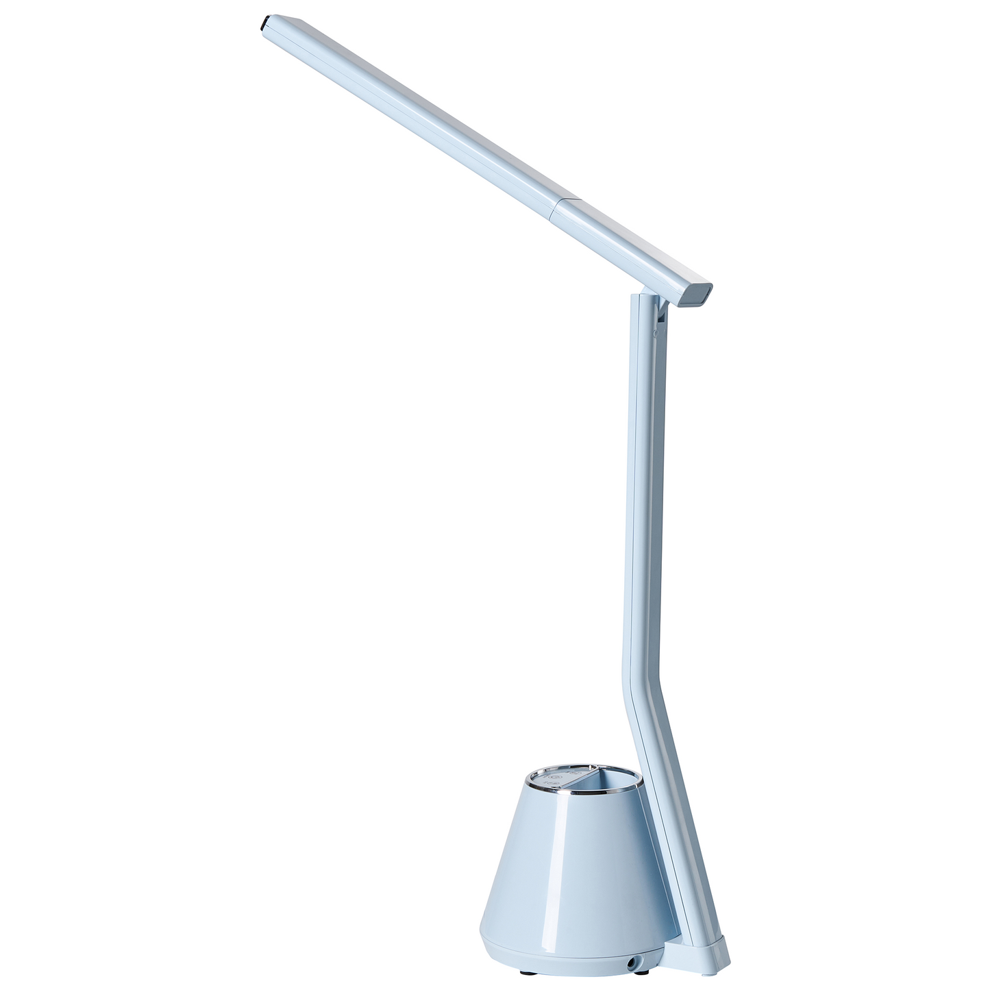 LED Desk Lamp With Pen Holder, 3 CCT Dimmer, Light Blue