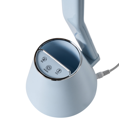 LED Desk Lamp With Pen Holder, 3 CCT Dimmer, Light Blue