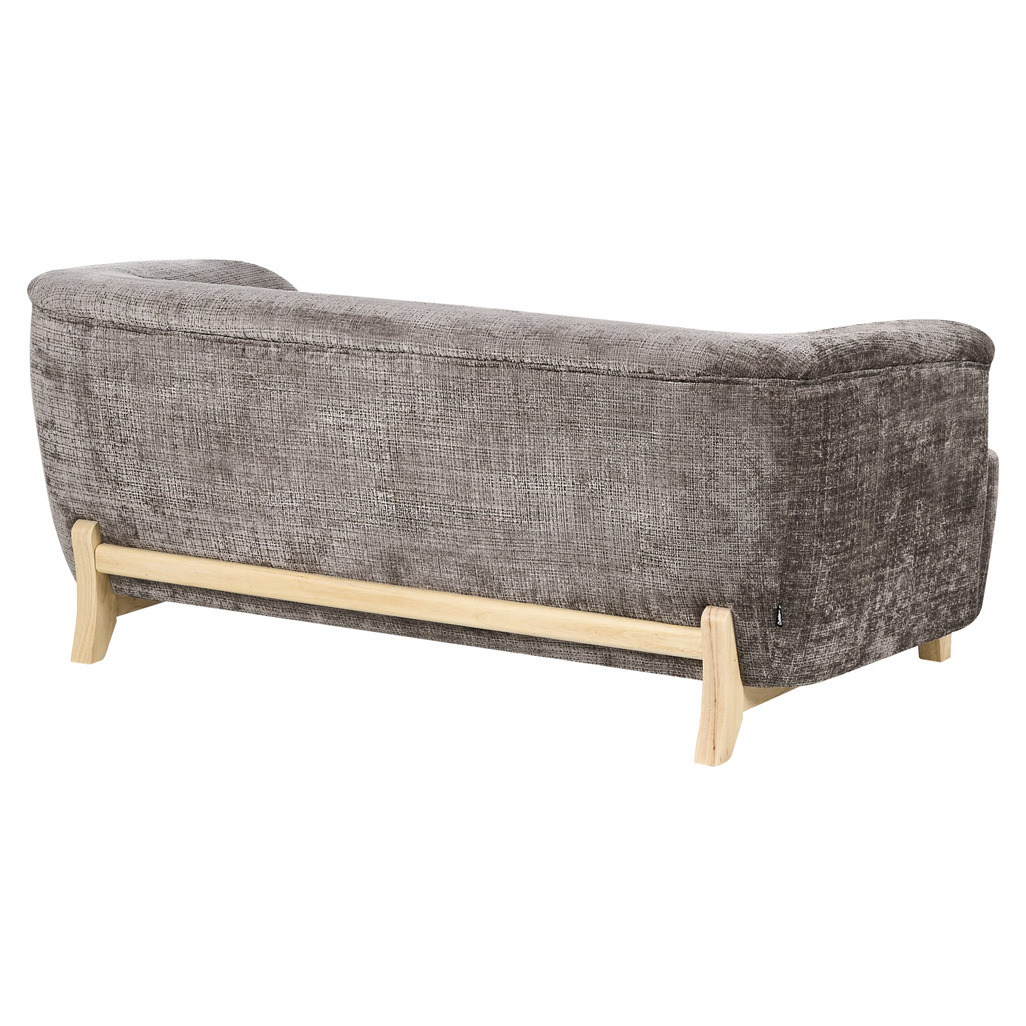 5 Seater Living Room Set Brown Chenille With Wooden Legs