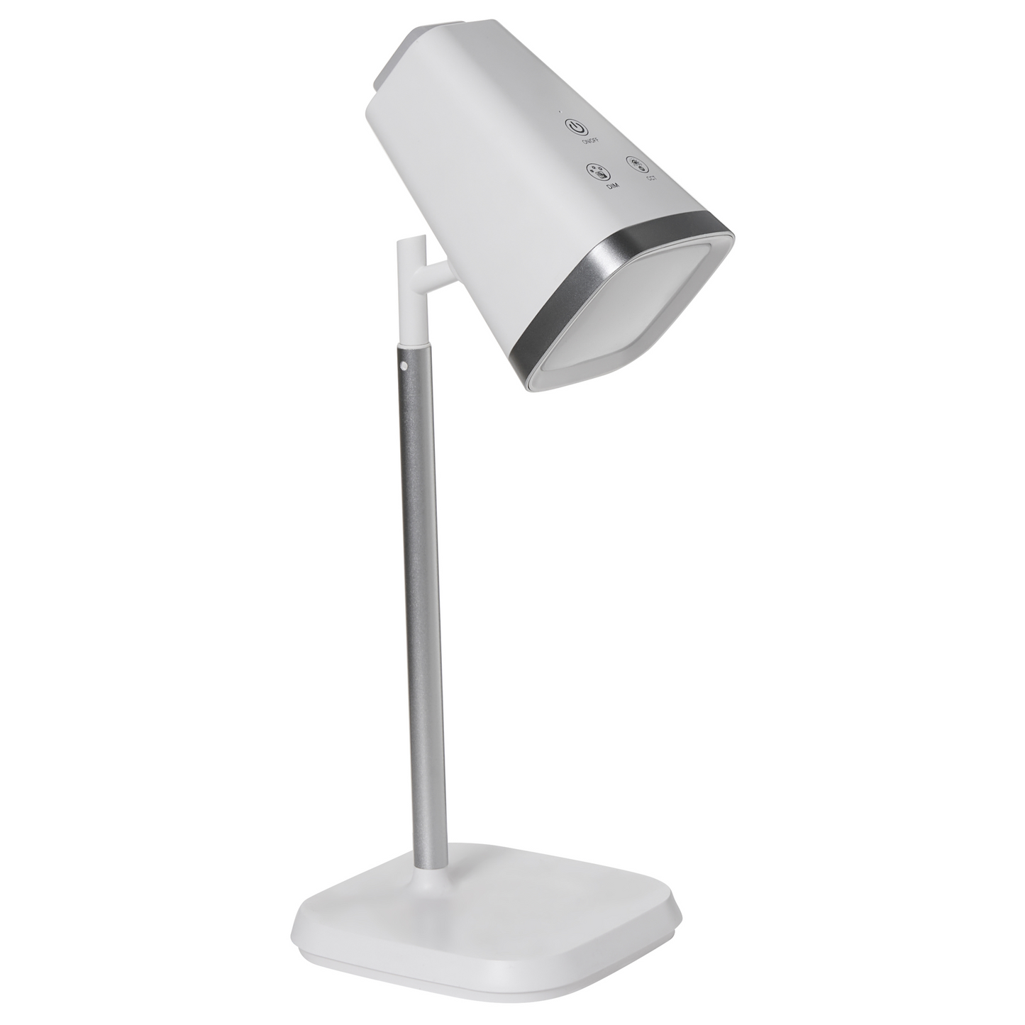 2-In-1 Desk and Wall Lamp White Detachable Arm Stepless Dimmer
