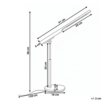 Desk Lamp Black Multifunctional Detachable Stepless Dimmer CCT