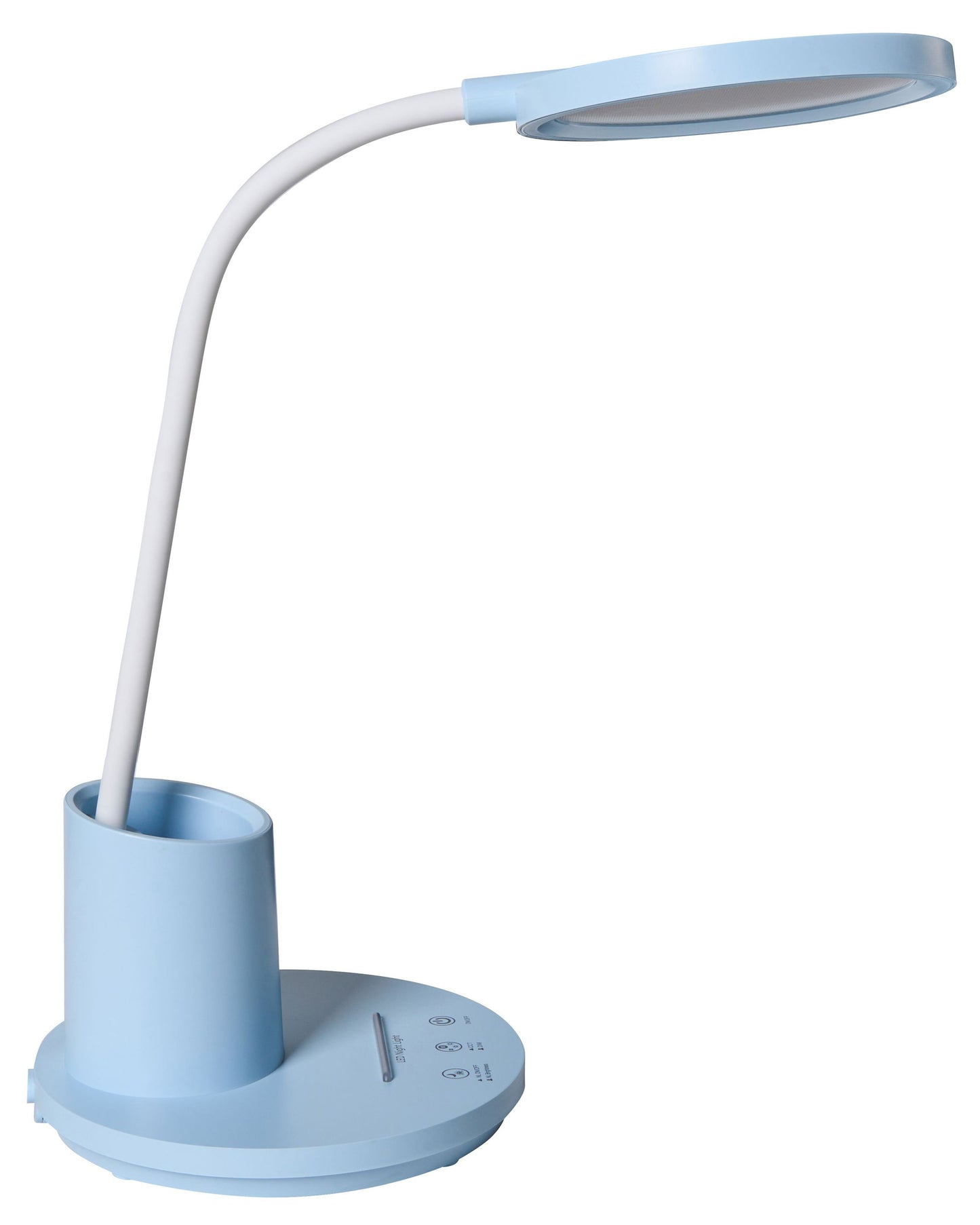 Blue Desk Lamp With Adjustable Arm Stepless Dimmer 3 CCT