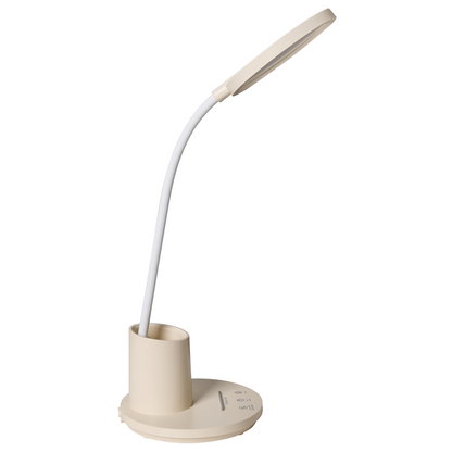Office Desk Lamp Beige Adjustable Arm Stepless Dimmer