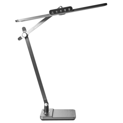 Desk Lamp Grey Adjustable Arm Stepless Dimmer