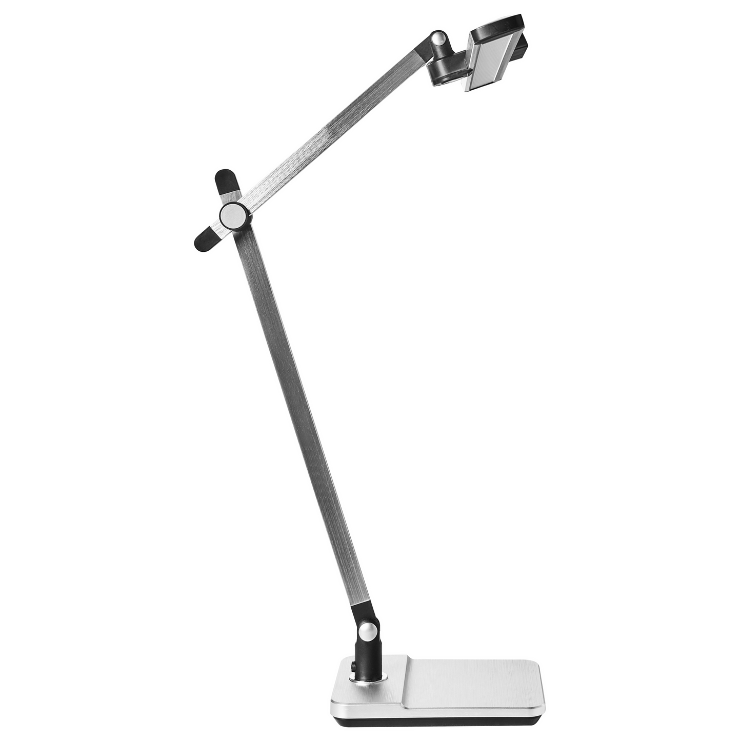 Pro Desk Lamp Silver With Adjustable Arm Stepless Dimmer And Colour Temperature Modes