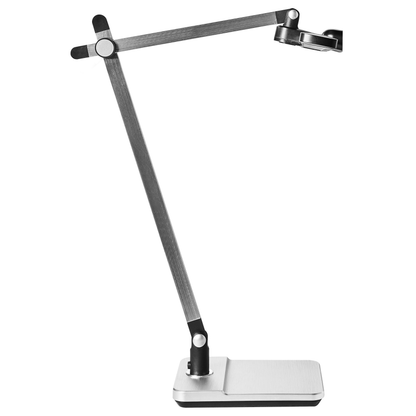 Pro Desk Lamp Silver With Adjustable Arm Stepless Dimmer And Colour Temperature Modes