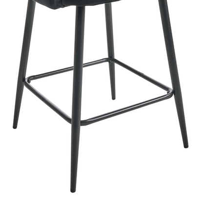 Bar Chair Set Black With Armrests And Cutout Back