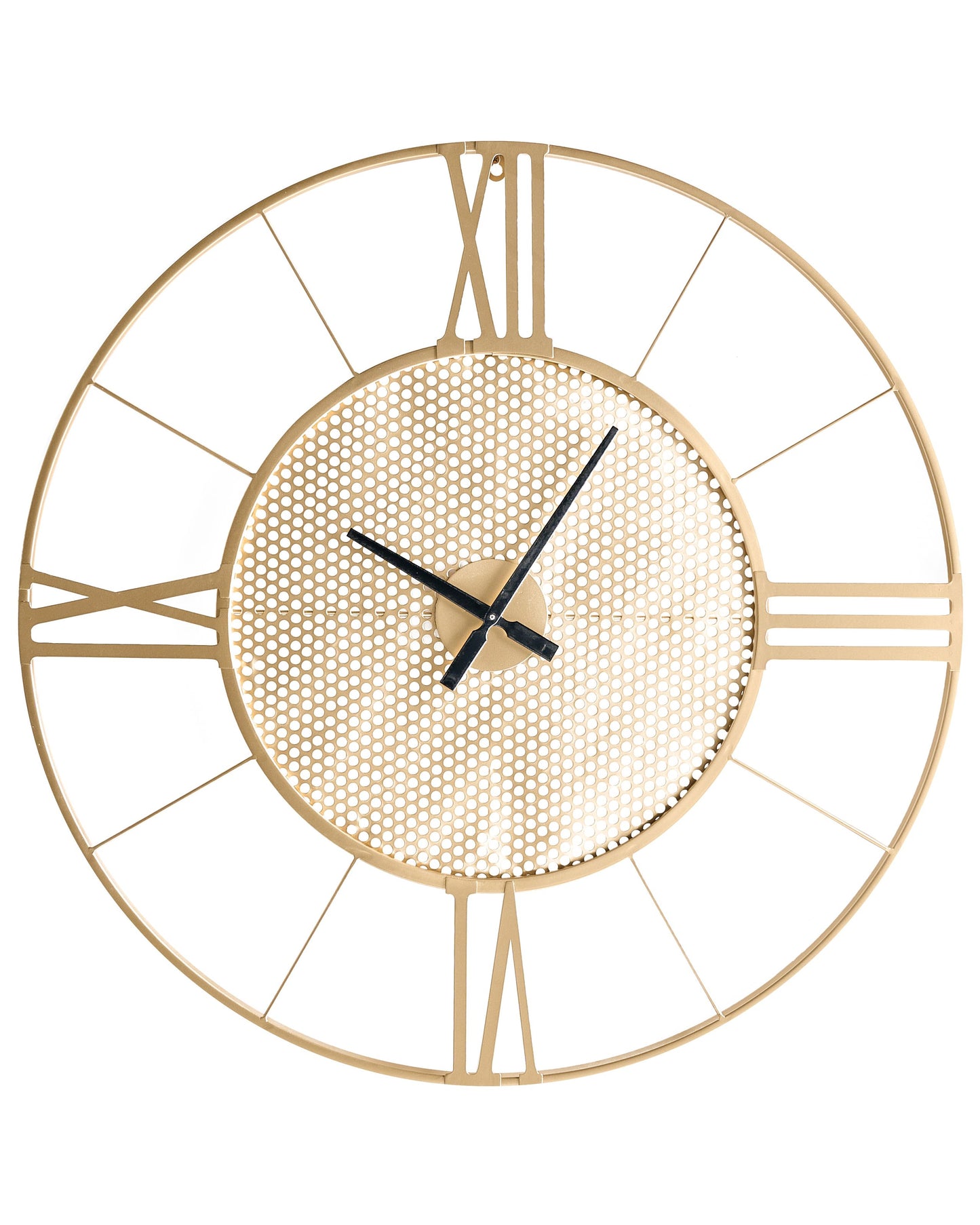 Auric Home Wall Clock Gold Metal Timepiece Industrial Scandi
