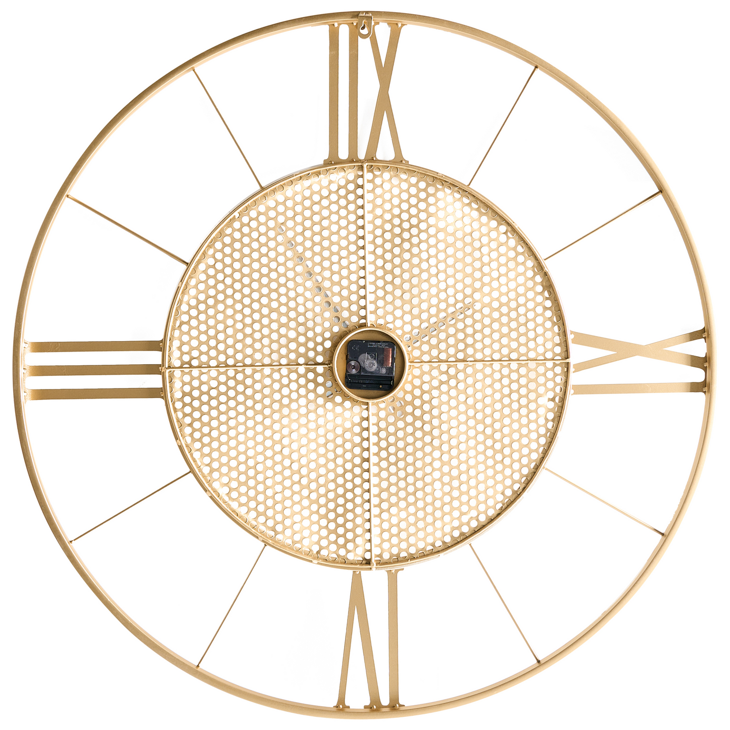 Auric Home Wall Clock Gold Metal Timepiece Industrial Scandi