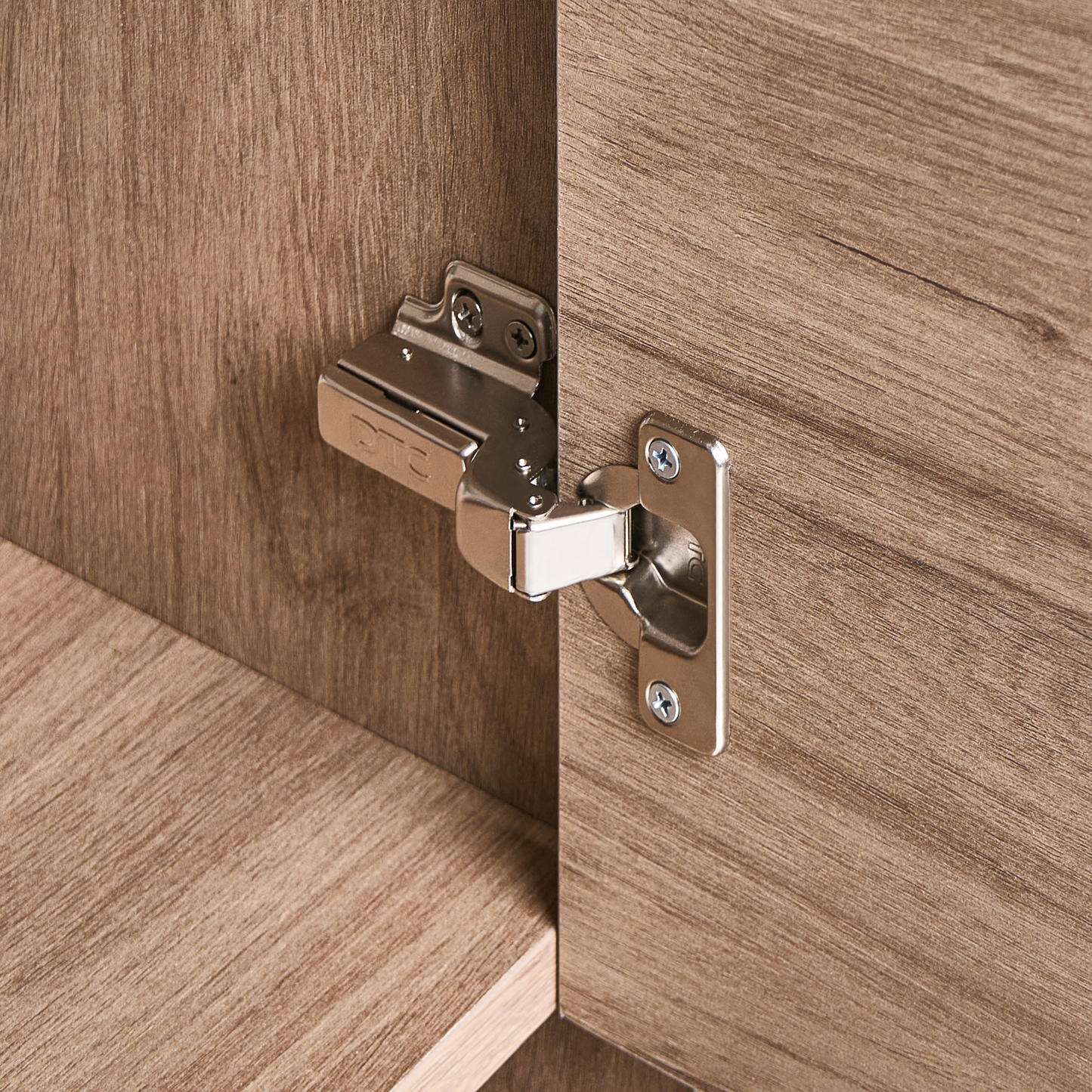 Wall Mounted Bath Cabinet With Basin 90 x 50cm Light Brown