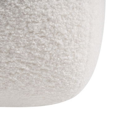 Pouffe Off White Boucle Square 60 x 60cm Footstool
